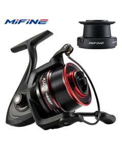 MIFINE KUDO Spinning Reel 10kg Max Drag Shallow/Deep Metal Spool 4.7:1 6+1BB Slow Pitch Reel Saltwater Wheel Fishing Accessories