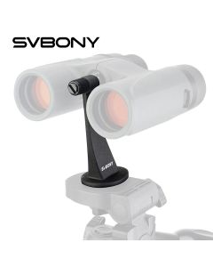SVBONY SV111 Fully Metal Binoculars Tripod Telescope Mount Adapter 1/4 Inch Threading Black w/ Rubber Ring F9182A
