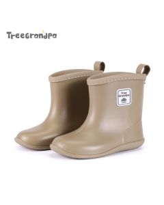 Child  Boy rubber Rain Shoes Girls Boys Kid Ankle Rain boots Waterproof shoes Round toe Water Shoes soft Toddler Rubber Shoes