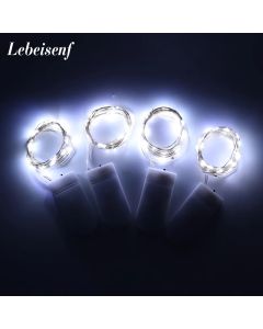 Mini LED String light 2M Silver Wire Fairy Lights for Garland Home Christmas Wedding Party Decoration Powered by CR2032 Battery