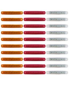 10PCS 9 SMD Light Oval Clearance Trailer 24V Truck Lorry Caravan Camion LED Side Marker Indicator Lamp 12V Luces Remolque