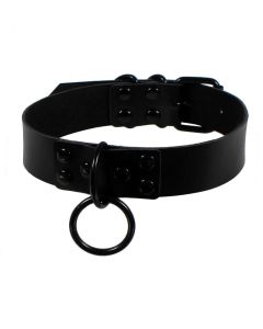 New Black Round Punk Gothic Choker Necklace Handmade Collar belt Necklaces Leather choker bondage party jewelry chunky necklace