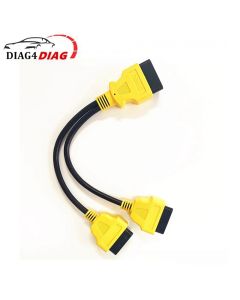 30cm 16Pin OBD2 Connector Cable Male to Dual Female Y Cable OBDII Splitter Extension Cable 1-2 Car Diagnostic Cable