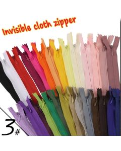 10pcs 15cm  20cm  35cm  45cm 50cm 60cm 65cm Invisible Zippers Nylon Coil Zipper Tailor For Handcraft Sewing Cloth Accessorie