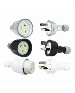 AU NZ Plug Assembled Rewireable Female Male Plug Socket 3 Prong Electrical AC Extension Cord Grounded Rewire Socket SAA