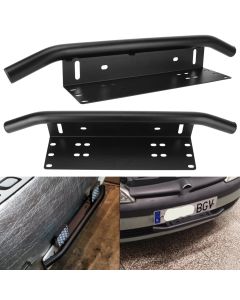 Front Bumper License Plate Log Light Mount Bracket SUV Lamp Holder Off Road LED Light Bar Frame Holder Aluminum Universal