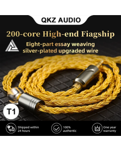 QKZ T1 Earphone Update Cable 3.5mm jack QDC 0.75mm Connector Wired Headphones For ZXN ZXT VK4 ZX2 ZAX2 KZ EDX ZSN Pro X TRN MT1