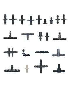 Garden Hose Connectors Barbed Tee Elbow Cross End Plug Coupling WDrip Irrigation System Atering Fitting For 3/5 4/7mm Hsse
