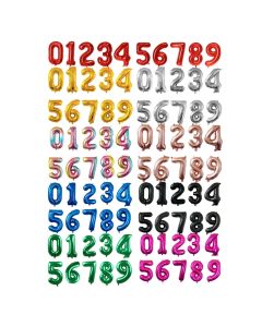 16/32 inch Number Foil Rose Gold Green Silver Discolor Digital Baby Shower Supplies Kid Boy balloons Birthday Party Decoration