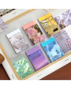 Yoofun 50 Sheets Natural Scenery&Art Paintings Stationery Stickers Book Aesthetic Landscape Cute Scrapbooking Planner Journaling