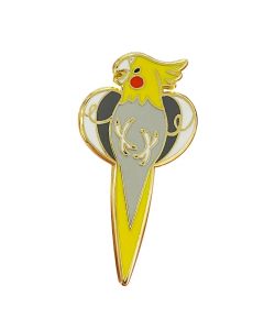 Beautiful Pet bird Cockatiel enamel pin Parrot pin