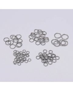 200pcs/Lot 4 5 6 8 10mm Stainless Steel Open Jump Rings Split Rings Connector For jewelry making Findings Accessories Supplies