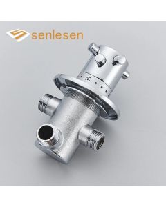 Thermostatic Mixing Valve Brass Standard 1/2 Temperature Control Shower Faucet Valve Thermostat for Bathroom Kitchen Faucet
