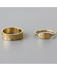 Titanium Steel Geometric Rings for Women Lovers Fashion Jewelry Gift