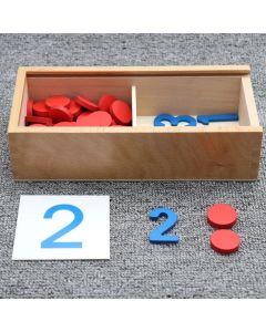 Kids Wooden Montessori Cognitive Cards Number Counting Math Game Educational Toys For Kids Early Childhood Preschool Training