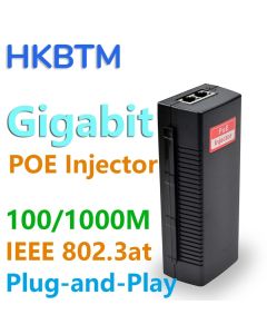 HKBTM Gigabit  POE Injector for IP Camera CCTV Security Surveillance PoE Power Supply Ethernet Adapter Phone US EU UK Plug