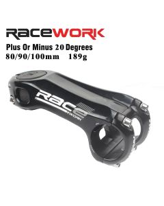 RACEWORK Mtb Power Stem Road Bike Mountain Cycling Stem Riser 31 8 Negative Table 20 Degrees Bicycle Handlebar Bridge 80/90/100