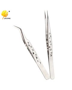 Electronics Industrial Tweezers Precision  Anti-static Curved Straight Tip Stainless Forceps Phone Repair Hand Tool