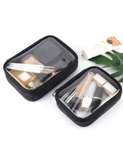 Travel Zipper Clear Makeup Beauty Wash Organizer Waterproof Transparent Cosmetic Bag Women Make Up Case Bath Toiletry Bags Kit