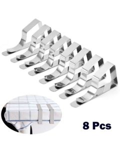 8 Pcs Stainless-Steel Table Cloth Clip Wedding Picnic Table Cover Clip Holder Round Tablecloth Stable Clips For Home Fixed Clip