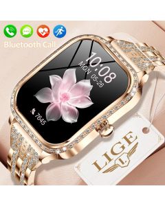 LIGE Smart Watch Women Waterproof Bluetooth Call Sports Fitness Heart Rate Monitor Smartwatch Mujer Digital Women's Smartwatches