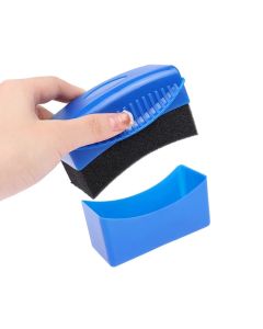 Car Wheel Polishing Waxing Sponge Brush With Cover ABS Washing Cleaning Tire Contour Dressing Applicator Pads Detail Accessories
