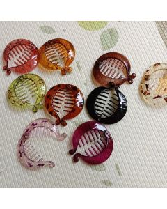 Small Round Shape Ponytail Hair Claw Clip Women Girls Banana Clip Crab Black Brown Ponytail Holder Pro Hair Styling Accessories