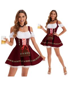 2024 New Oktoberfest Girls Dress German Stage Performance Cos Maids Multi-colored Clothing