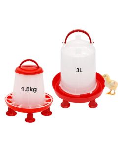1Pc 1.5kg/3L Poultry Automatic Drinker Bucket Chicken Feeder Barrel Water Bucket Quail Drinking Farm Chicken Coop Water Supply