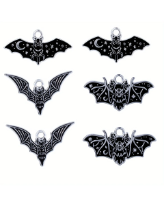 10pcs New Bat Enamel Charms Fashion Halloween Gothic Style Animal Pendants For Making Handmade DIY Findings Accessories Necklace