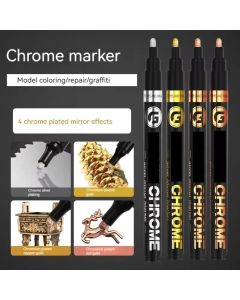 Chrome Mirror Electroplating Marker 0.7/1.0/2.0/3.0mm Paintbrush Silver Gold Yellow Red For Hand Coloring Graffiti Paintbrush
