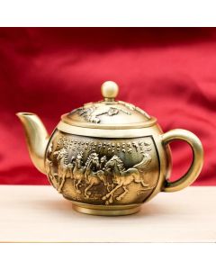 Chinese Vintage Copper Teapot Water Kettles Kung Fu Tea Pot Heat Resistant Keep In Good Health Tea Kettle Teaware