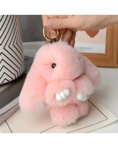15cm Women's Rabbit Fur Keychain Bag Car Pendant Jewelry Decoration Fashionable Accessory for Bags And Gifts
