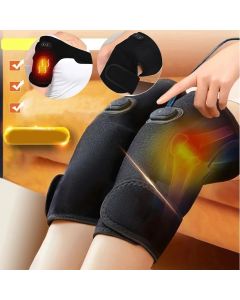 USB Electric Shoulder Brace Heated Knee Massager Vibration Massage Black Support Strap with Adjustable Three Levels of Heating
