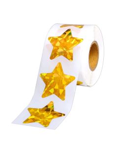Holographic Gold Star Stickers for Kids Reward 100-500Pcs Foil Star Stickers Labels for Wall Crafts Classroom Teachers Supplies