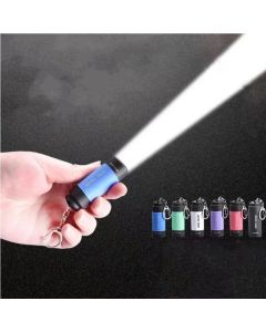 LED Micro Pocket Flashlight Portable USB Rechargeable Keychain Flashlight Waterproof Home Outdoor Hiking Camping Flashlight