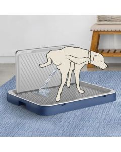 Pet Dog Toilet with Baffle Dog Potty Pan Trainer Litter Box With Removable Net Anti-Splash Pets Wc Toilet Puppy Cleaning Tool
