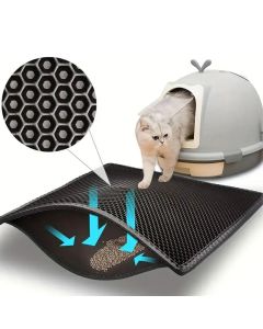 Pet Cat Litter Mat Waterproof Double Layer Cat Litter Trapping Pet Litter Box Mat Clean Pad Products For Cats Accessories