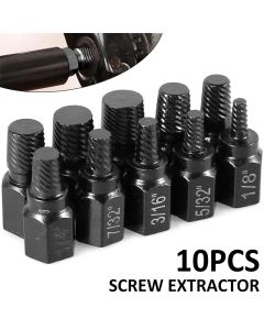 10Pcs Screw Extractor Kit Alloy Steel Damaged Screw Remover Metal Easy Out Drill Bits Broken Bolt Stud Remover Screw Extractor
