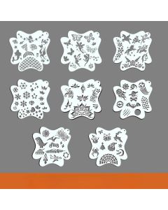 1 Piece Creative Design Scrapbooking Stencil for Paiinting Butterfly Snowflake Mermaid Face Stenncil Kawaii Student Supplies