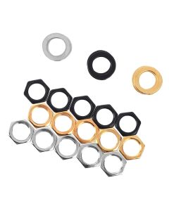 5Pcs Electric Guitar Output Input Jack Socket Nuts Washers Gaskets Part Guitar Accesories