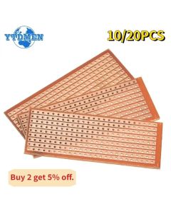 10/20PCS PCB Board Single Side Protoboard 2.5x6.4cm Universal Experiment Matrix Circuit Board Single Row Continuous Hole 25x64mm