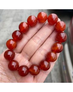 Natural Red Carnelian Beaded Bracelets Natural Red Agate Onyx Stone Beads Stretch Bracelets Yoga Healing Women Men Jewelry Gifts