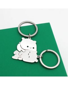 1 Pair Funny Unique Bear Fashion Cute Design Accessories Couple Valentine's Gift High Quality Keychain Funny Student Bag Pendant