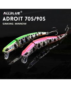 ALLBLUE Professional Jointed Swimbait 70mm 90mm Sinking Minnow Fishing Lure Jerkbait Artificial Hard Baits for Pike Bass Perch