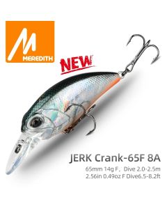MEREDITH JERK CRANK M65 Floating 14g Hot Model Fishing Lure Hard Bait 11Color Wobbler Crank Quality Professional Depth 2.0-2.5m