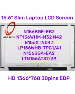 15.6" Slim 30pin Laptop LCD Screen N156BGA-EA2 Fit N156BGA-EB2 N156BGE-EA2 B156XTN07.0 B156XTN07.1 N156BGE-E31 E41 EAA E32 eDP