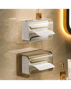 Creative Paper Towel Box Wall Mounted Face Wash Towel Storage Box Large Capacity Adhesive Paper Holder Napkin Storage Box