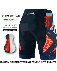 Three pocket Cycling Shorts Bike Tights Triathlon 5D Gel Padded Pro Lycra Bicycle Shorts Breathable Man Mountain Biking Shorts