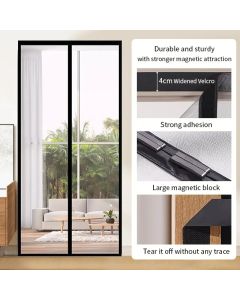 Magnetic Door Screen Custom Size Mosquito Net Curtain Fly Insect Automatic Closing Invisible Mesh For Kitchen indoor living room